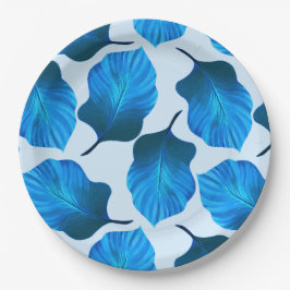 カンナトロピカナ葉ナ熱帯ブルー ペーパープレート