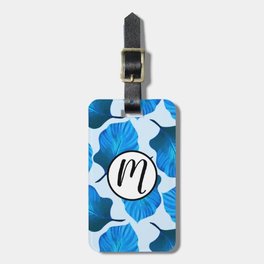 カンナトロピカナ葉ナ熱帯ブルー ラゲッジタグ (正面縦)