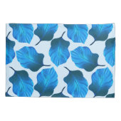 カンナトロピカナ葉ナ熱帯ブルー 枕カバー (裏面)