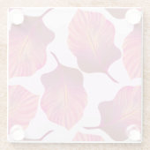 カンナトロピカ葉ナのピンク ガラスコースター (裏面)