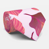 カンナトロピカ葉ナのピンク ネクタイ (ロール)