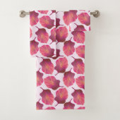 カンナトロピカ葉ナのピンク バスタオルセット (インサイチュ)