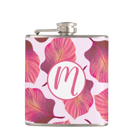 カンナトロピカ葉ナのピンク フラスク (正面)