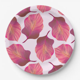 カンナトロピカ葉ナのピンク ペーパープレート