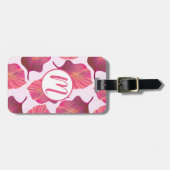 カンナトロピカ葉ナのピンク ラゲッジタグ (正面横)