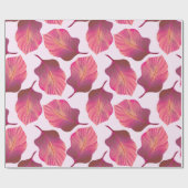 カンナトロピカ葉ナのピンク ラッピングペーパー (フラット)