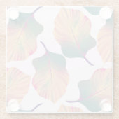 カンナトロピカ葉ナンズインパステル ガラスコースター (裏面)