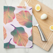 カンナトロピカ葉ナンズインパステル キッチンタオル (四つ折り)