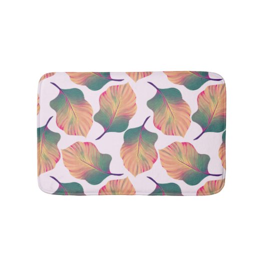 カンナトロピカ葉ナンズインパステル バスマット (正面)
