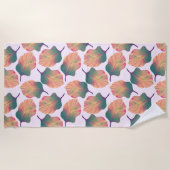 カンナトロピカ葉ナンズインパステル ビーチタオル (正面)