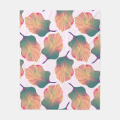 カンナトロピカ葉ナンズインパステル フリースブランケット (正面)