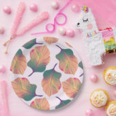 カンナトロピカ葉ナンズインパステル ペーパープレート (パーティー)