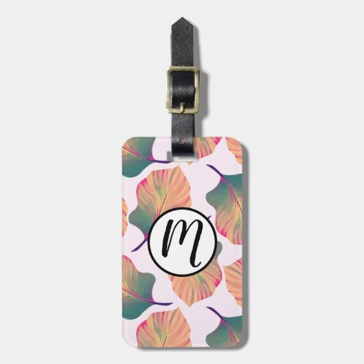 カンナトロピカ葉ナンズインパステル ラゲッジタグ (正面縦)