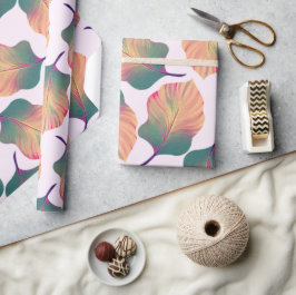 カンナトロピカ葉ナンズインパステル ラッピングペーパー