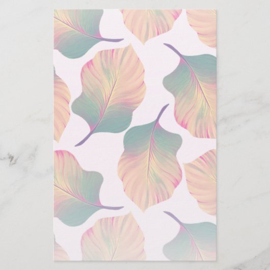 カンナトロピカ葉ナンズインパステル 便箋 (正面)