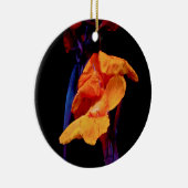 カンナリリーがブラックとブルー セラミックオーナメント (右)