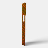 カンナリーフオレンジアンドグリーンストライプ名前をカスタムする Case-Mate iPhoneケース (裏面 / 右)