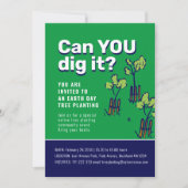 カンニュー・ディグ・イット ツリー・プランティング・イベント アース・デイ 招待状 (正面)