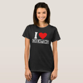 カンニング引用文大好きカンニング私はハートカンニング Tシャツ (正面フル)