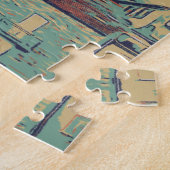 カンヌコートダジュールイラストレーションフランス ジグソーパズル (側面)