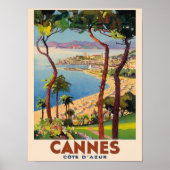 カンヌフランスのリビエラヴィンテージ旅行社 ポスター (正面)