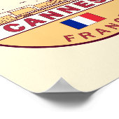 カンヌフランスシティスカイラインエンブレム ポスター (角)