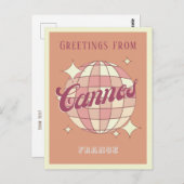 カンヌフランスレトロヴィンテージパーティーポストカード ポストカード (正面/裏面)