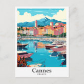 カンヌフランスヴィンテージトラベルポートレート ポストカード (正面)