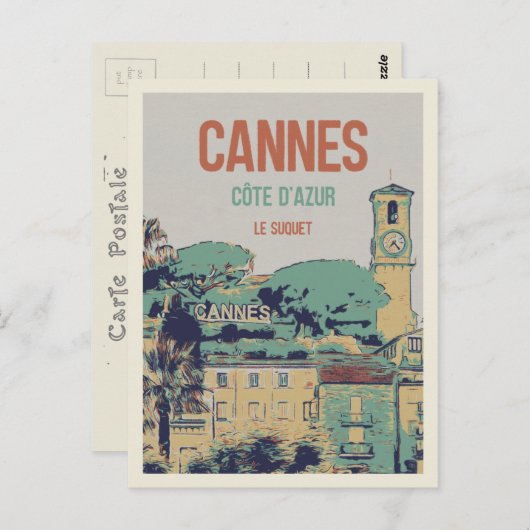 カンヌ・コートダジュールFranceスーケの見解 ポストカード (正面/裏面)