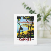 カンヌ&コートダズールヴィンテージポスターカード ポストカード (スタンド正面)