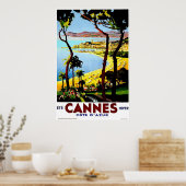 カンヌ,フランスヴィンテージ旅行 ポスター (キッチン)