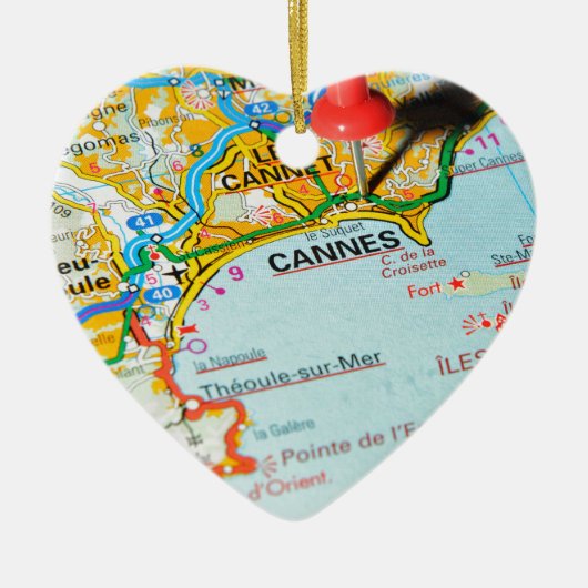 カンヌ、フランス セラミックオーナメント (正面)