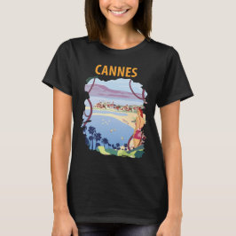 カンヌ フレンチリビエラ レトロ トラベル Tシャツ
