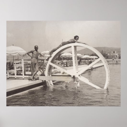 カンヌ、1935年のビーチ ポスター (正面)