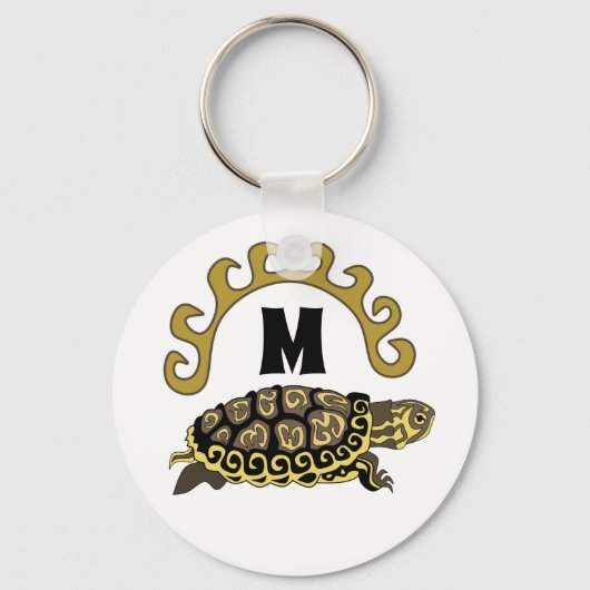 カンバカラフルーランドスライダートルモノグラム キーホルダー (正面)