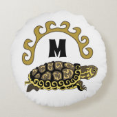 カンバカラフルーランドスライダートルモノグラム ラウンドクッション (裏面)