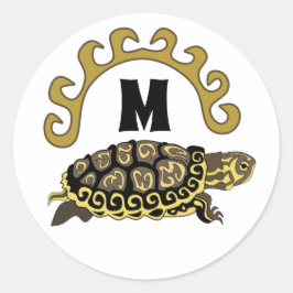 カンバカラフルーランドスライダートルモノグラム ラウンドシール