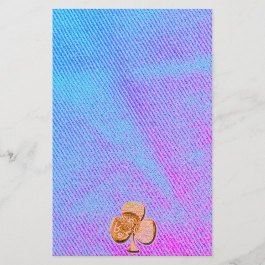 カンバスクローバー、明るいデニム織物パターン (正面)