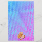 カンバスクローバー、明るいデニム織物パターン (裏面)