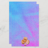 カンバスクローバー、明るいデニム織物パターン (正面/裏面)