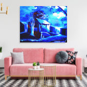 カンバス上のMOJISOLA GBADAMOSI奥管油 キャンバスプリント (インサイチュ (リビング))