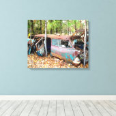 カンバス1957 Chevy Nomad Nostalgia Junkyard Art キャンバスプリント (インサイチュ (ウッドフロア))