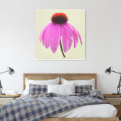 カンバス – -包まれたパープルコンフラワー – Echinacea キャンバスプリント (インサイチュ (寝室))