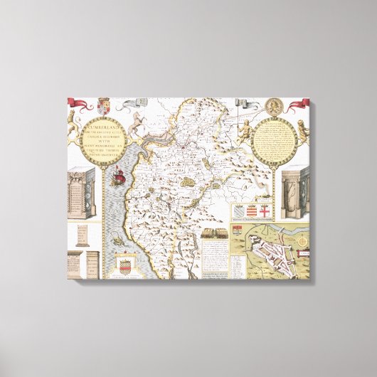 カンバーランドとカリルの古代都市 キャンバスプリント (正面)