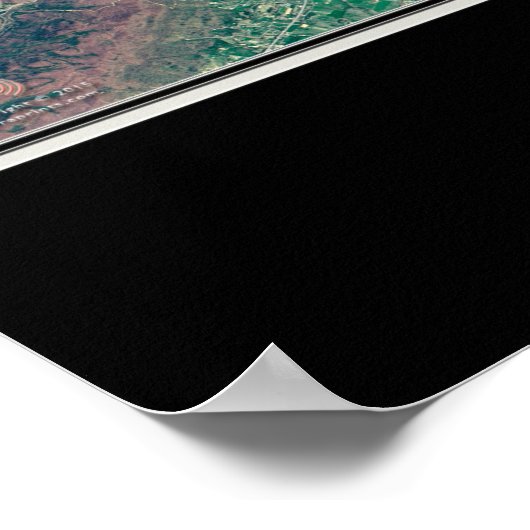 カンバーランドギャップ国立公園衛星地図 ポスター (角)