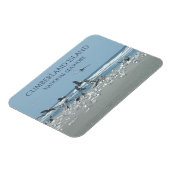 カンバーランド島ビーチ、群れ鳥、海 マグネット (左側)