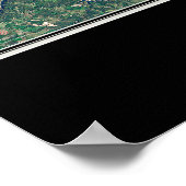 カンバーランド湖ケンタッキー衛星ポスターマップ ポスター (角)