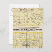 カンバーランド県のダグラス県地図 ポストカード (正面/裏面)