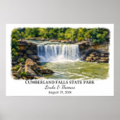 カンバーランド・フォールズ州立公園 ケンタッキー, 水彩画 ポスター (正面)