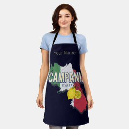 カンパニアイタリアレトロリージョンマップヴィンテージ土産 エプロン